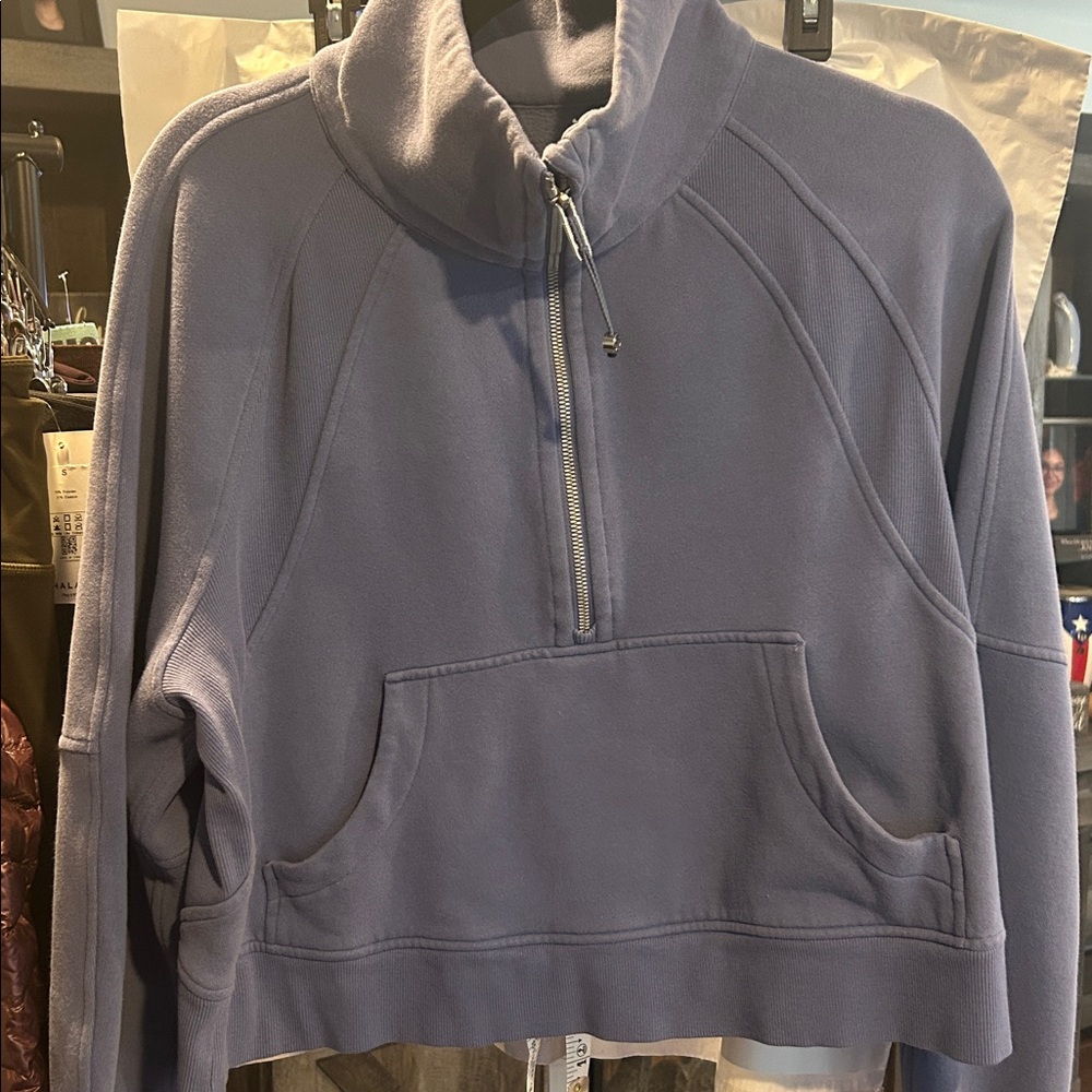 Lululemon Athletica Blue Grey Funnel Neck Hoodie
Color is more grey than blue. - Picture 10 of 11